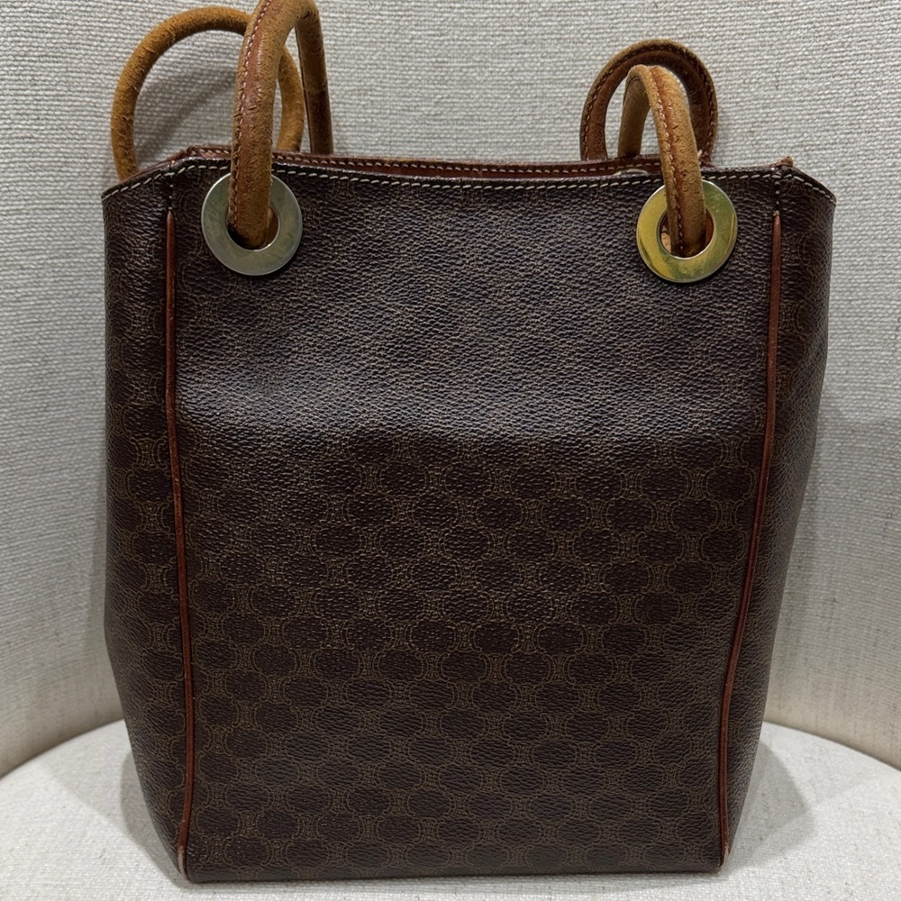 Celine Brown Monogram Tote - Vintage